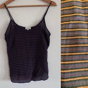 Aritzia Wilfred striped silk camisole tank top small